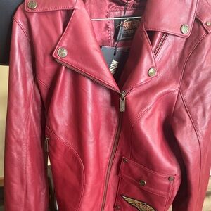 Harley-Davidson Women's Bold Red Leather Jacket
